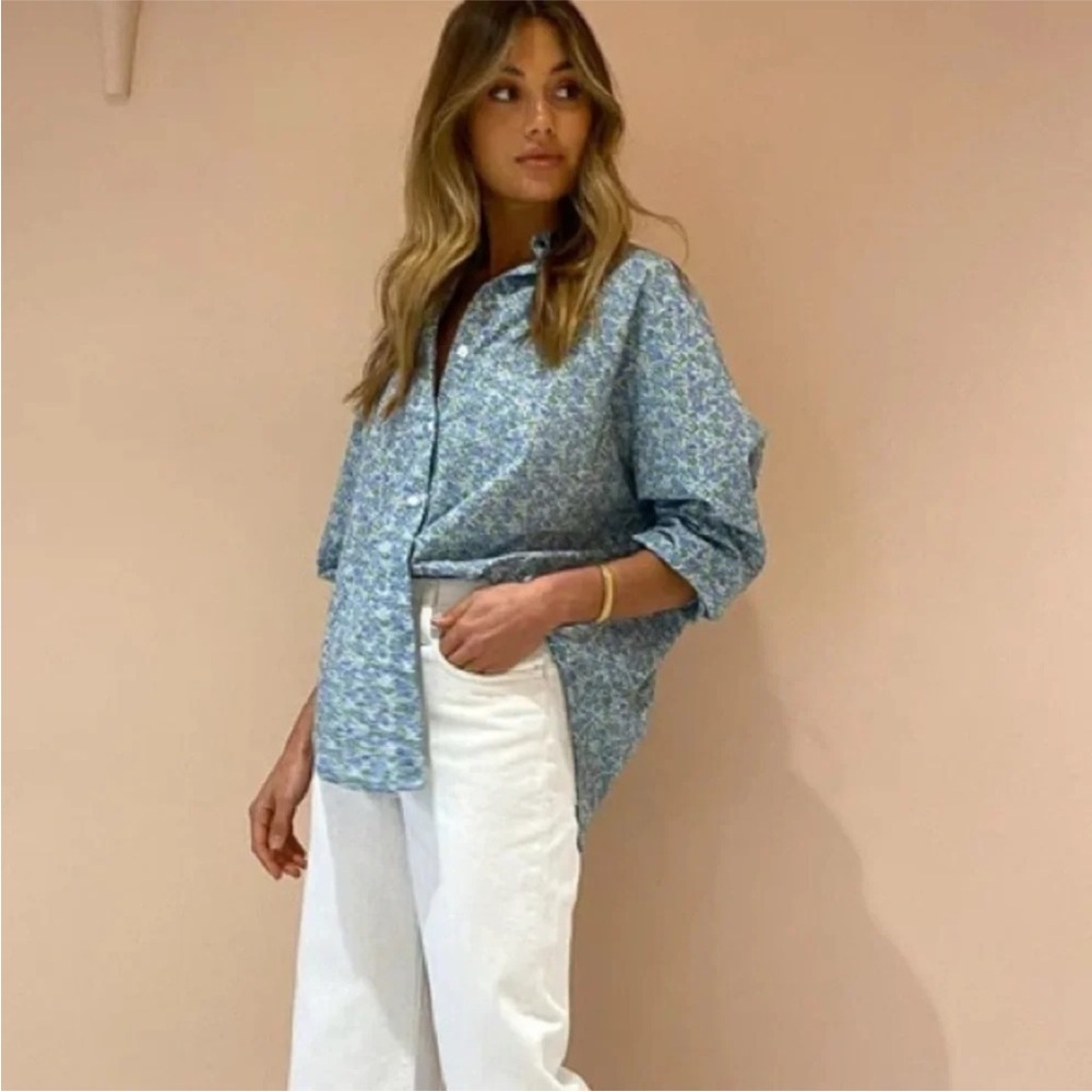 Faithfull the Brand Rylen Button Down Shirt in La Guardia Floral